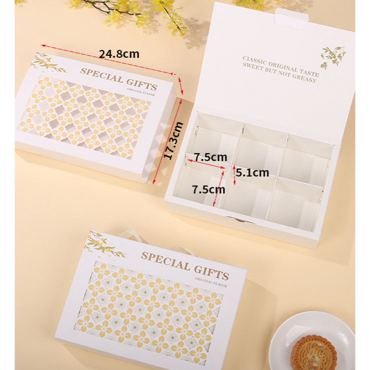 กล่องขนม 6ช่อง ขนมไหว้พระจันทร์ หูหิ้ว SPECIAL GIFTS รูปที่ 6