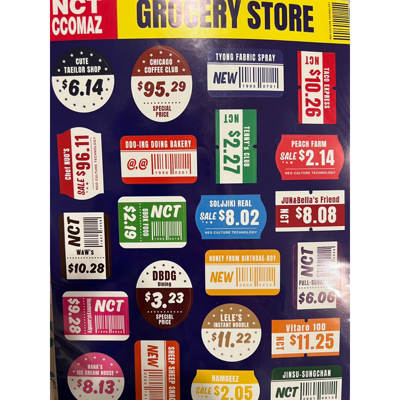 Sticker NCT ccomaz พร้อมส่ง