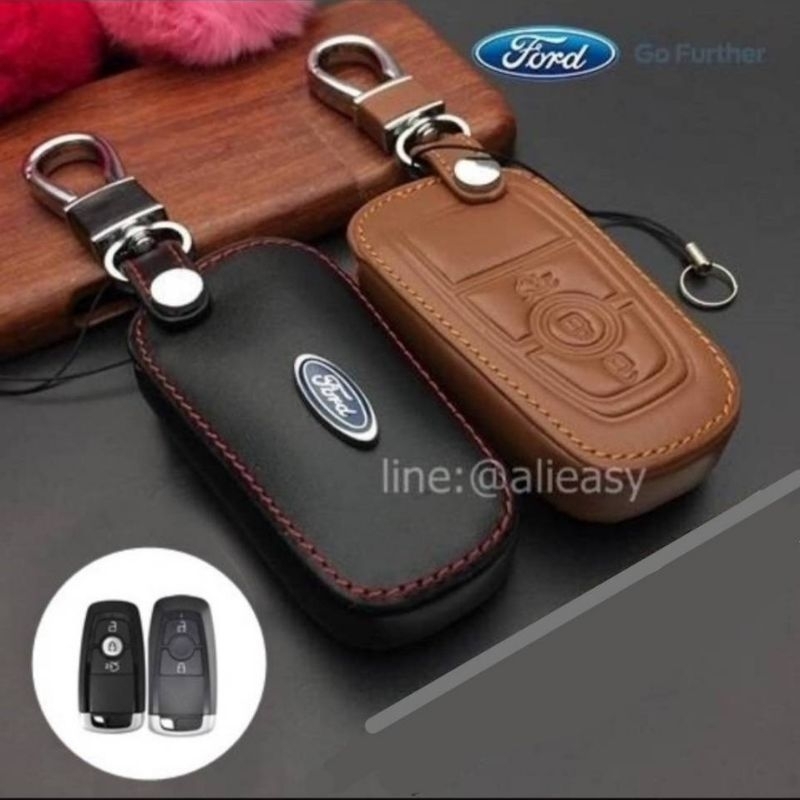 ซองหนังแท้ ใส่กุญแจรีโมทรถยนต์ All New Ford Ranger Stormtrak,RAPTOR/Everest,Mustang,FX4 MAX 2018-25