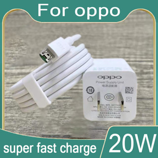 สายชาร์จ oppo micro สายข้อมูล + หัวชาร์จ VOOC 5V 4Aชุดชาร์จ ของแท้100%（รับประกันหนึ่งปี）1 เมตร 2 เมตร  fast charging