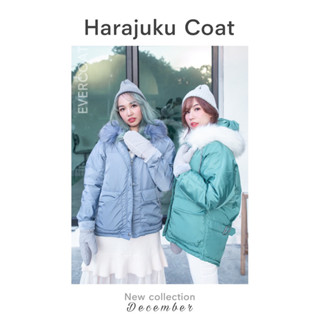 harajuku coat เสื้อกันหนาวมาพร้อมกับขนเฟอร์ถอดได้