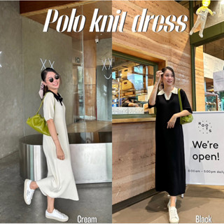 ใส่โค้ด OBSEP100 ลดเหลือ 416.- Plsme.bkk- Polo knit dress