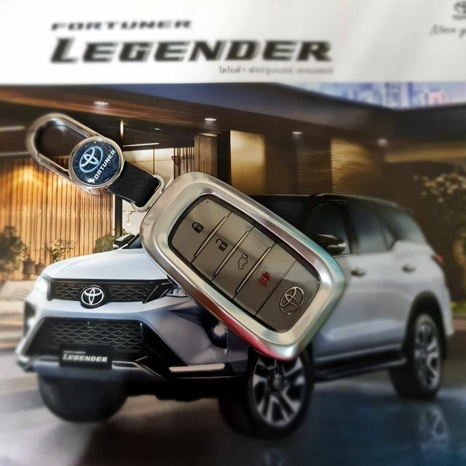 เคสรีโมทรถ Fortuner Legender 2023 ใหม่ราคาโปร 890 บาท 990 บาท แบบสองสี เงิน หลังดำ ปกป้อง 2 ชั้น ถอดกุญแจในรีโมทได้