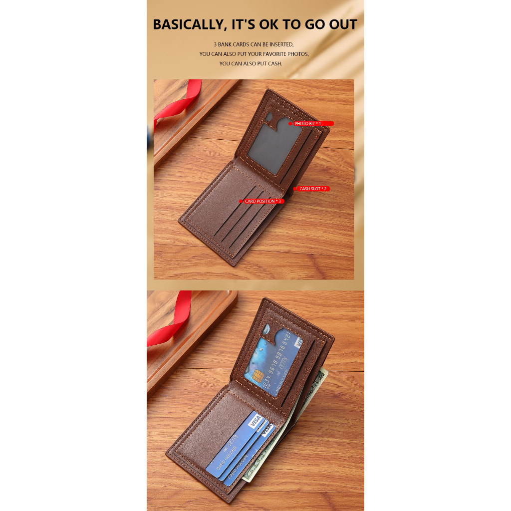 Jb9 MenWallet กระเป๋าสตางค์ผู้ชาย กระเป๋าสตางค์สั้น คุณภาพดี วัสดุทนทาน สินค้าเกรดA ราคาถูก ราคา ถูกที่สุด ดีลบีเคเค แกลเลอรีภาพที่ 7