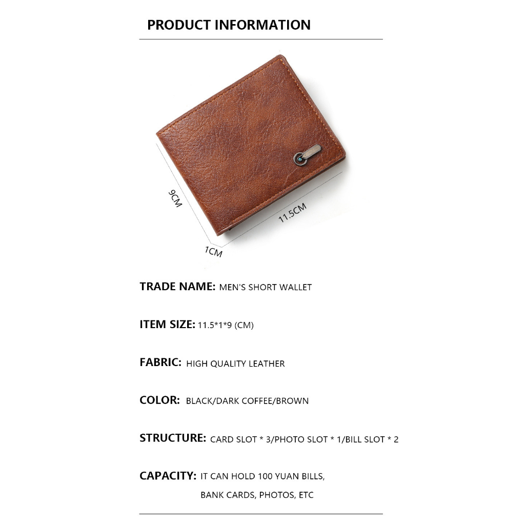 Jb9 MenWallet กระเป๋าสตางค์ผู้ชาย กระเป๋าสตางค์สั้น คุณภาพดี วัสดุทนทาน สินค้าเกรดA ราคาถูก ราคา ถูกที่สุด ดีลบีเคเค แกลเลอรีภาพที่ 9