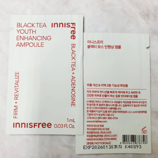 Innisfree Black Tea Youth Enhancing Ampoule ( Tester ขนาด 1 ml.) แพกเกจจิ้งใหม่ 2023