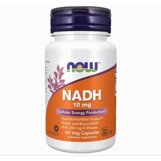 ✨️พร้อมส่ง✨️NOW NADH 10 mg with 200 mg D-Ribose, 60 Capsules