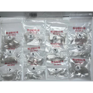 เล็บPVC สั้นกุด 600 ชิ้น/แพค มีเบอร์ 0-9 (เบอร์5-6 ได้รับอย่างละ2ห่อ)
