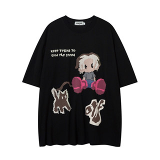เสื้อยืดผู้ชายโอเวอร์ไซส์ keep trying