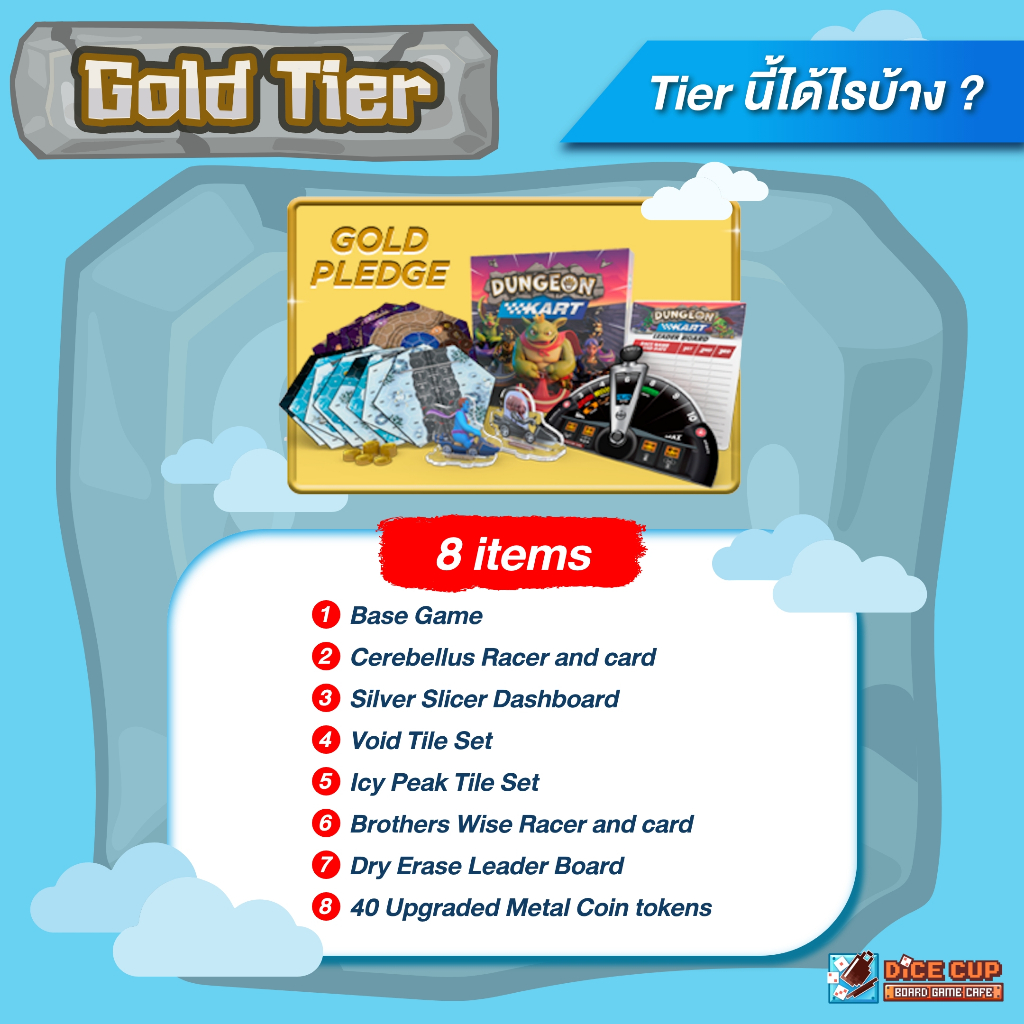 [ของแท้] Dungeon Kart Gold Tier Kickstarter Board Game ราคา ถูกที่สุด ดีลบีเคเค แกลเลอรีภาพที่ 2