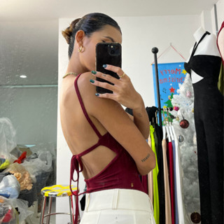 Atipashop - ผูกหลัง Pantipa Bodysuit บอดี้สูทเว้าหลังดีเทลเชือกผูก