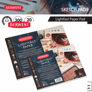 DERWENT LIGHTFAST Paper Pad 300gsm สมุดกระดาษ 300 แกรม 100 ปี Guarantee อาร์ทติสเกรด 9"x12" / 12"x16"