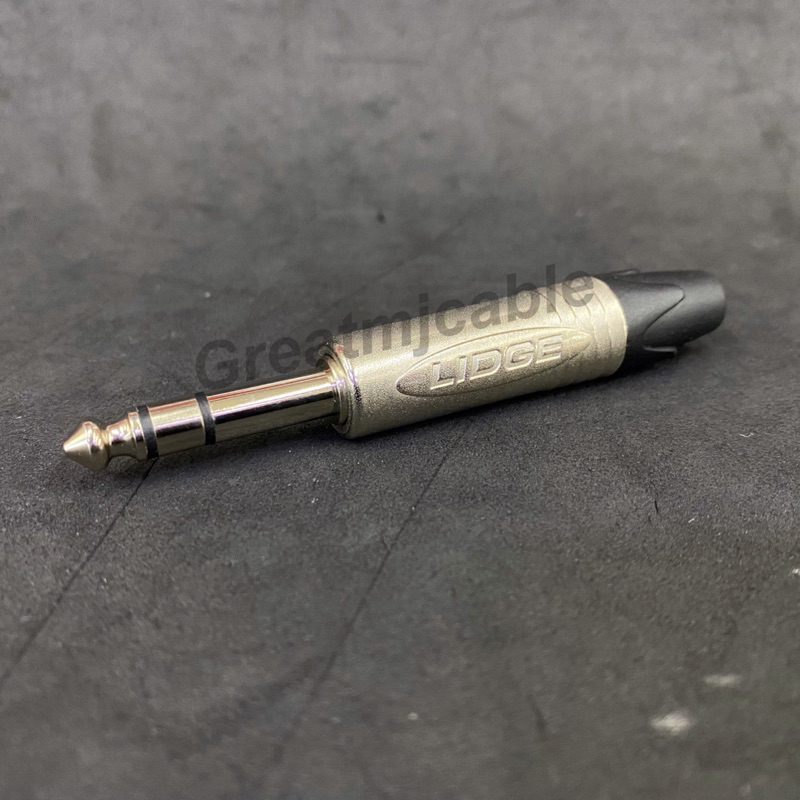 ปลั๊ก Mic Stereo 6.35mm LIDGE รุ่นYM-202D ปลั๊กไมค์สเตอริโอ ไมโครโฟน Stereo เข้าสายสัญญาณ