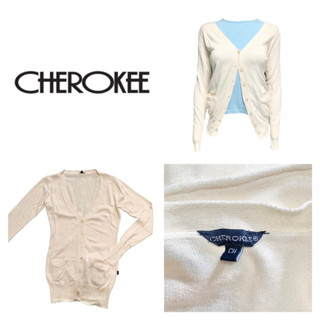 CHEROKEE เสื้อคลุมคาร์ดิแกน เสื้ิอไหมพรม แขนยาว สีครีม