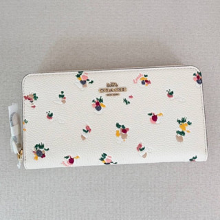 👑Fashionbrand100%👑  กระเป๋าสตางค์ ใบยาว C6314 Accordion Zip Wallet With Floral Print