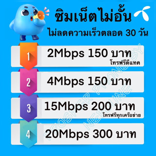 Happy by Dtac ซิมอินเตอร์เน็ตไม่อั้น ไม่ลดความเร็ว พร้อมส่งทั่วประเทศ