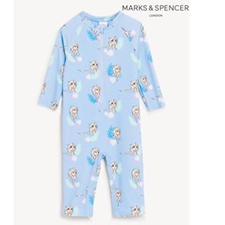 ชุดว่ายน้ำเด็ก ลาย Frozen  Marks &amp; Spencer 🇬🇧🇬🇧 :  M&amp;S  Disney Frozen™ Long Sleeve Swimsuit