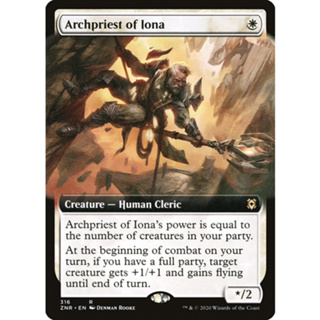 [MTG] Archpriest of Iona (Extended Art) [ZNR] [WHITE] [RARE] [NORMAL] [ENG] (การ์ดเมจิค / Magic the Gathering)