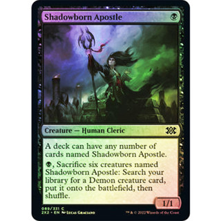 [MTG] Shadowborn Apostle [2X2] [BLACK] [COMMON] [FOIL] [ENG] (การ์ดเมจิค / Magic the Gathering)