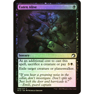 [MTG] Eaten Alivel [MID] [BLACK] [COMMON] [FOIL] [ENG] (การ์ดเมจิค / Magic the Gathering)