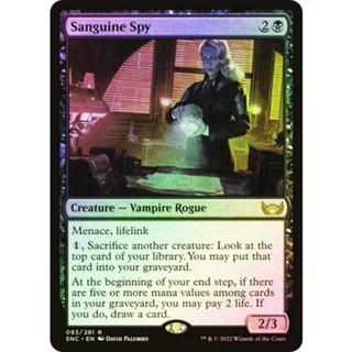 [MTG] Sanguine Spy [SNC] [BLACK] [RARE] [FOIL] [ENG] (การ์ดเมจิค / Magic the Gathering)