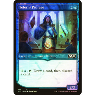 [MTG] Teferis Protege (Showcase) [M21] [BLUE] [COMMON] [FOIL] [ENG] (การ์ดเมจิค / Magic the Gathering)