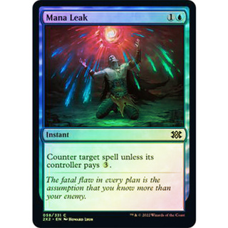 [MTG] Mana Leak [2X2] [BLUE] [COMMON] [FOIL] [ENG] (การ์ดเมจิค / Magic the Gathering)