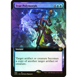 [MTG] True Polymorph (Extended Art) [AFR] [BLUE] [RARE] [FOIL] [ENG] (การ์ดเมจิค / Magic the Gathering)