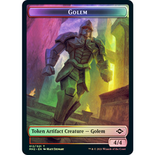 [MTG] Golem // Treasure Token (#21) [MH2] [TOKEN] [COMMON] [FOIL] [ENG] (การ์ดเมจิค / Magic the Gathering)