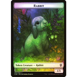 [MTG] Rabbit // Treasure Token [CLB] [TOKEN] [COMMON] [FOIL] [ENG] (การ์ดเมจิค / Magic the Gathering)