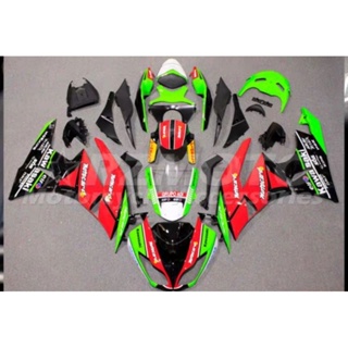 ชุดแฟริ่งkawasaki ninja ZX6r 599cc ปี09-12 ชุดสีแต่งเปลือกมอเตอร์ไซค์วัสดุ ABS ครอบเฟรมด้านหน้าหลังขวาซ้ายของแต่งอะไหล่