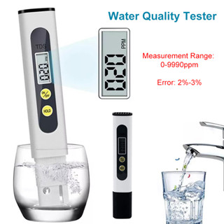 🛡️เครื่องทดสอบคุณภาพน้ำแบบพกพา TDS Meter ที่ถูกต้อง TITANIUM Alloy Probe 0-9990ppm ปากกาทดสอบน้ำสำหรับดื่มน้ำถังปลา