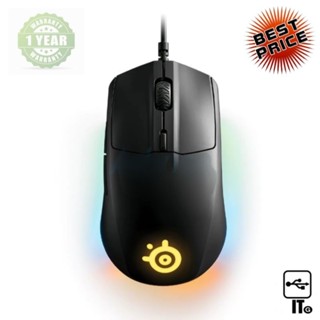 MOUSE STEELSERIES RIVAL 3 BLACK ประกัน 1Y เมาส์เกมมิ่ง เมาส์เล่นเกม เมาส์