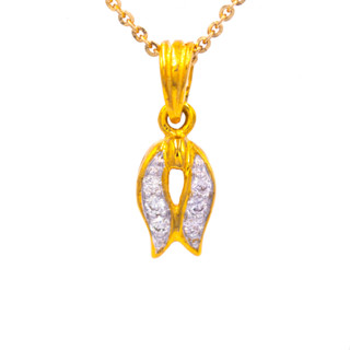 Happy Jewelry จี้ทิวลิป จี้เพชรแท้ ตัวเรือนทองแท้ 37.5% (9K) PD204