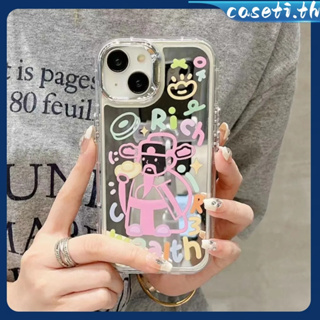 คูปองเคลม🎀เคสไอโ case for iphone 11 12 เส้นสีเทพเจ้าแห่งความมั่งคั่ง เคส 14 13 12 11 pro max mirror phone case