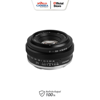 TTArtisan 25mm f2 Lens for Mirrorless APS-C เลนส์มือหมุน ละลายหลัง สีดำ