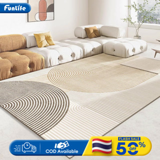 FLM พรม 80/100/120/160ซม กำมะหยี่คริสตัล ขนนิ่ม  ห้องนั่งเล่น ปูพื้นห้อง  ตกแต่งสวย ออกแบบกันลื่นที่ด้านล่าง COD