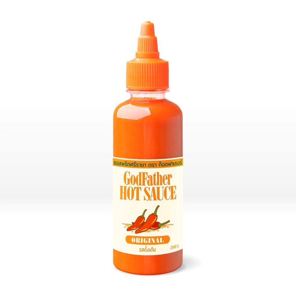 Godfather Hot Sauce **ORIGINAL** ซอสพริกศรีราชาตราก๊อดฟาเธอร์ รสดั้งเดิม (280 กรัม)
