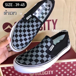 รองเท้าสลิปออนลายหมากรุก GOLDCITY รุ่น NS-901 Size.39-45 มี7สี (NN28)