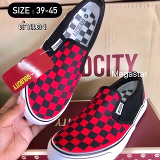 รองเท้าสลิปออนลายหมากรุก GOLDCITY รุ่น NS-901 Size.39-45 มี7สี (NN28)