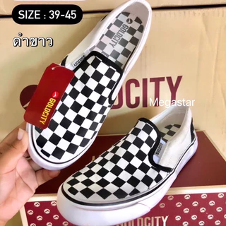 รองเท้าสลิปออนลายหมากรุก GOLDCITY รุ่น NS-901 Size.39-45 มี7สี (NN28)