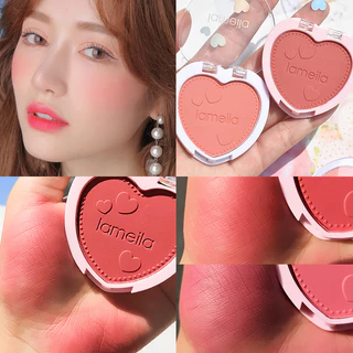 LAMEILA บลัชออน บรัชออน ปัดแก้ม ปัดแก้มบลัชออน ที่ปัดแก้มบลัชออน ถาดปัดแก้ม บรัชออนทาแก้ม บลัชออนโทนส้ม บลัชออนรูปหัวใจ