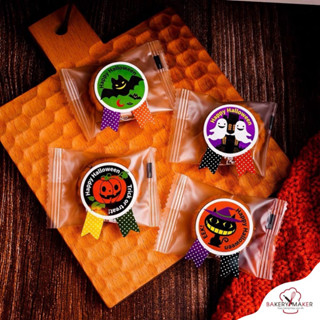 สติกเกอร์ ฮาโลวีน ทรงโบว์ 32 ดวง / Halloween Sticker