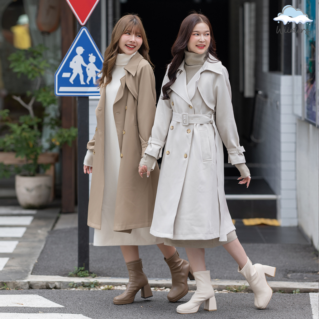 [ Cambridge Trench Coat ] เทรนช์โค้ท โค้ท โค้ทยาว ปานกลาง