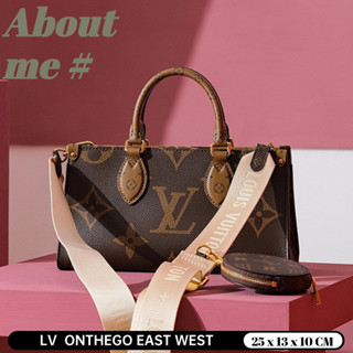 👜: Louis Vuitton ONTHEGO EAST WEST กระเป๋าถือสุภาพสตรีกระเป๋า Messenger Lv ใหม่