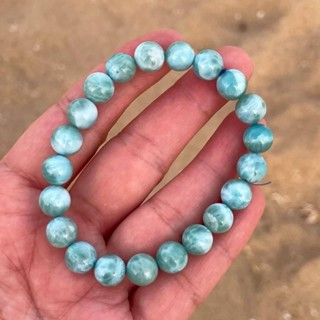 สร้อยหินลาริมาร์ ( Larimar ) ชิ้นนี้เกรดสวยอีกเส้นของร้านเรา  จะเป็โทนสีฟ้าและฟ้าอมเขียวเหมือนสีของน้ำทะเล