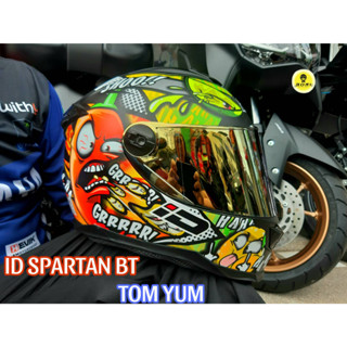 หมวกกันน็อค ID SPARTAN BT 2023 ลาย Tom Yum (ดำกึ่งเงากึ่งด้าน)