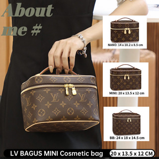 Hot Sale หลุยส์วิตตอง กระเป๋าถือ Louis Vuitton LV Womens แท้กระเป๋าเครื่องสำอางค์สไตล์คลาสสิก BB/Nano/MINI