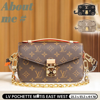 Louis Vuitton POCHETTE MÉTIS EAST WEST กระเป๋าถือ LV กระเป๋าสะพายสตรี