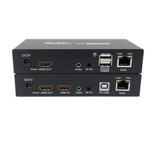 GLINK GL040 HDMI EXTENDER 120M มาพร้อม KVM ต่อเมาส์ได้ควบคุมระยะไกล 120 เมตร (pure coper)